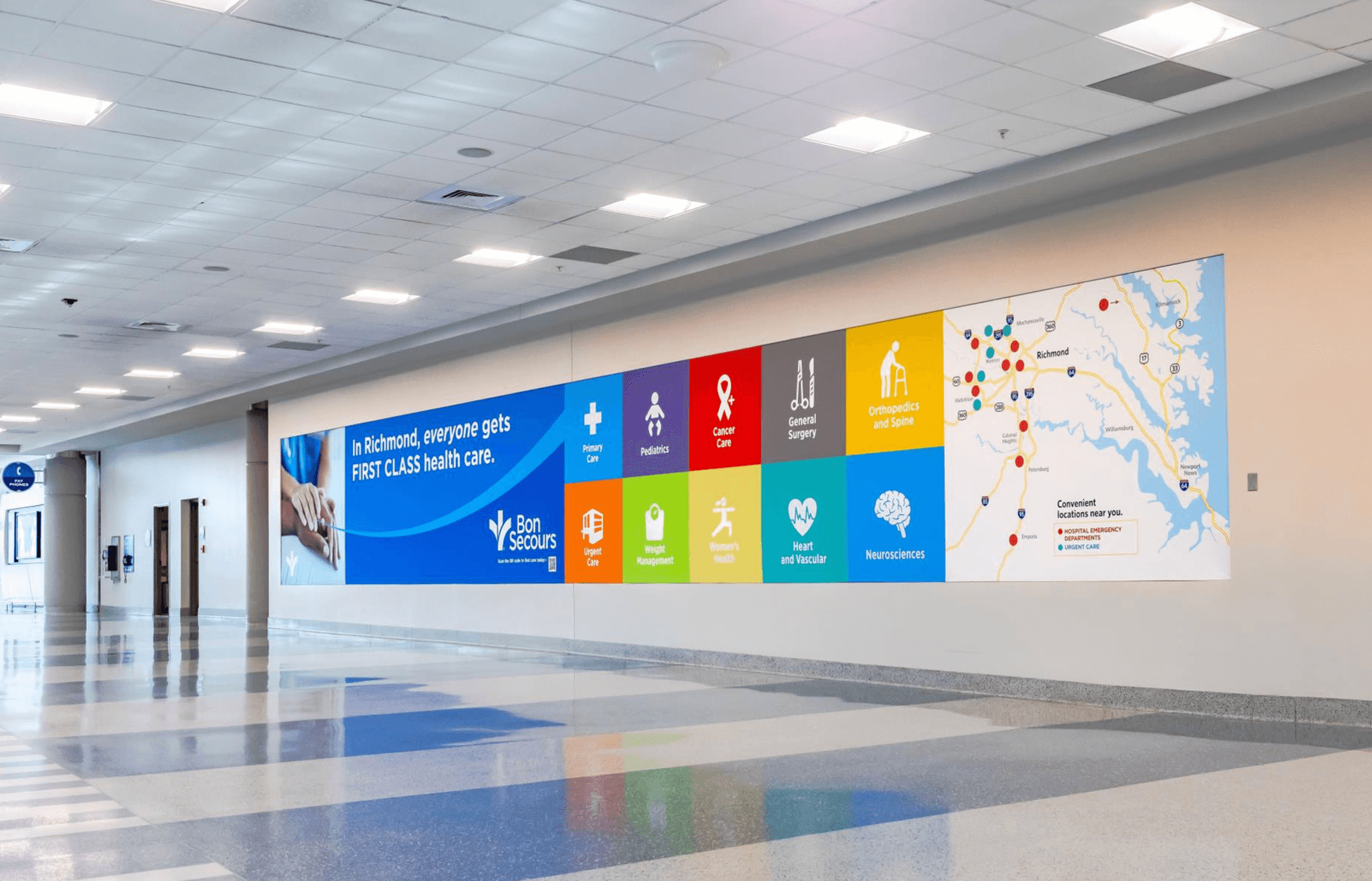 Advertising - Example of a Spectacular Banner at the Richmond International Airport.